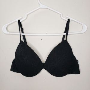 La Vie en Rose Push up Black Bikini Top Size M